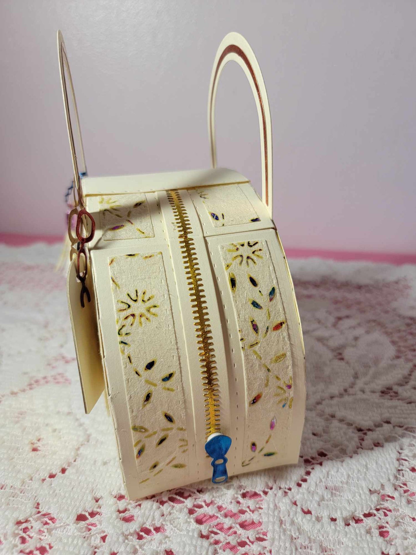 3D paper handbag Gift Box - Spring Blossoms