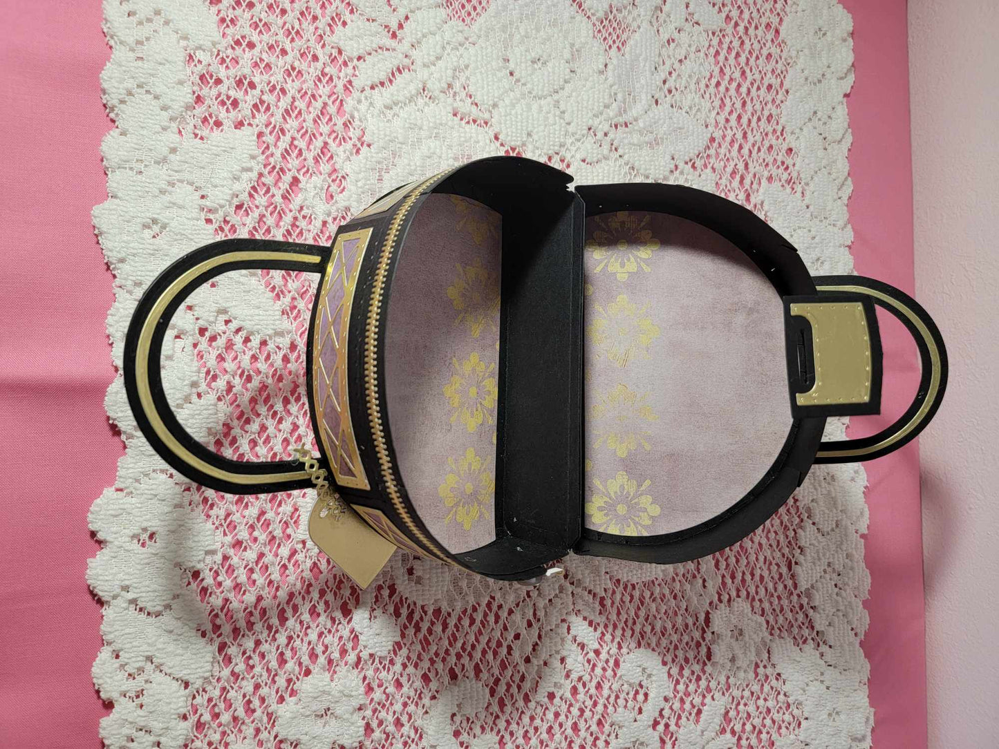 3D Paper Handbag Gift Box - Purple Dreams