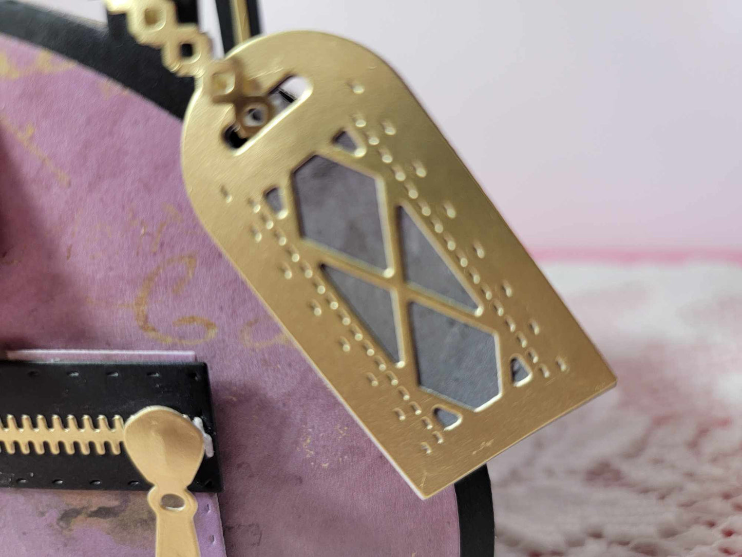 3D Paper Handbag Gift Box - Purple Dreams
