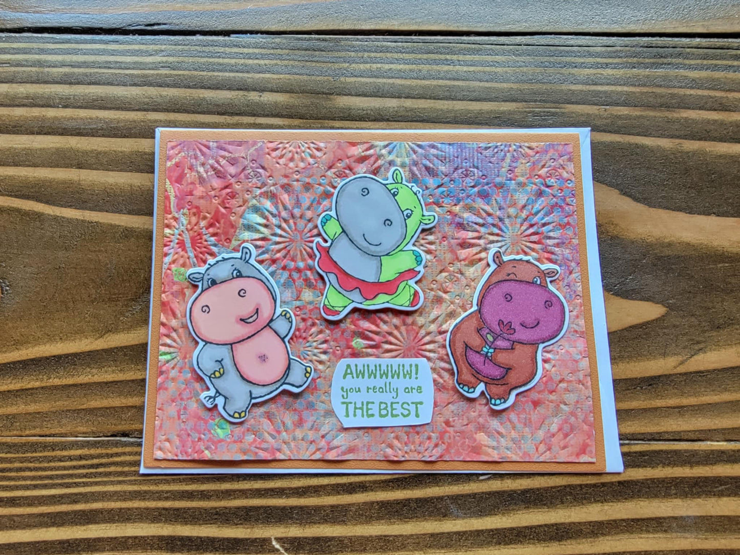 Hippo Hugs: You're The Best! Card