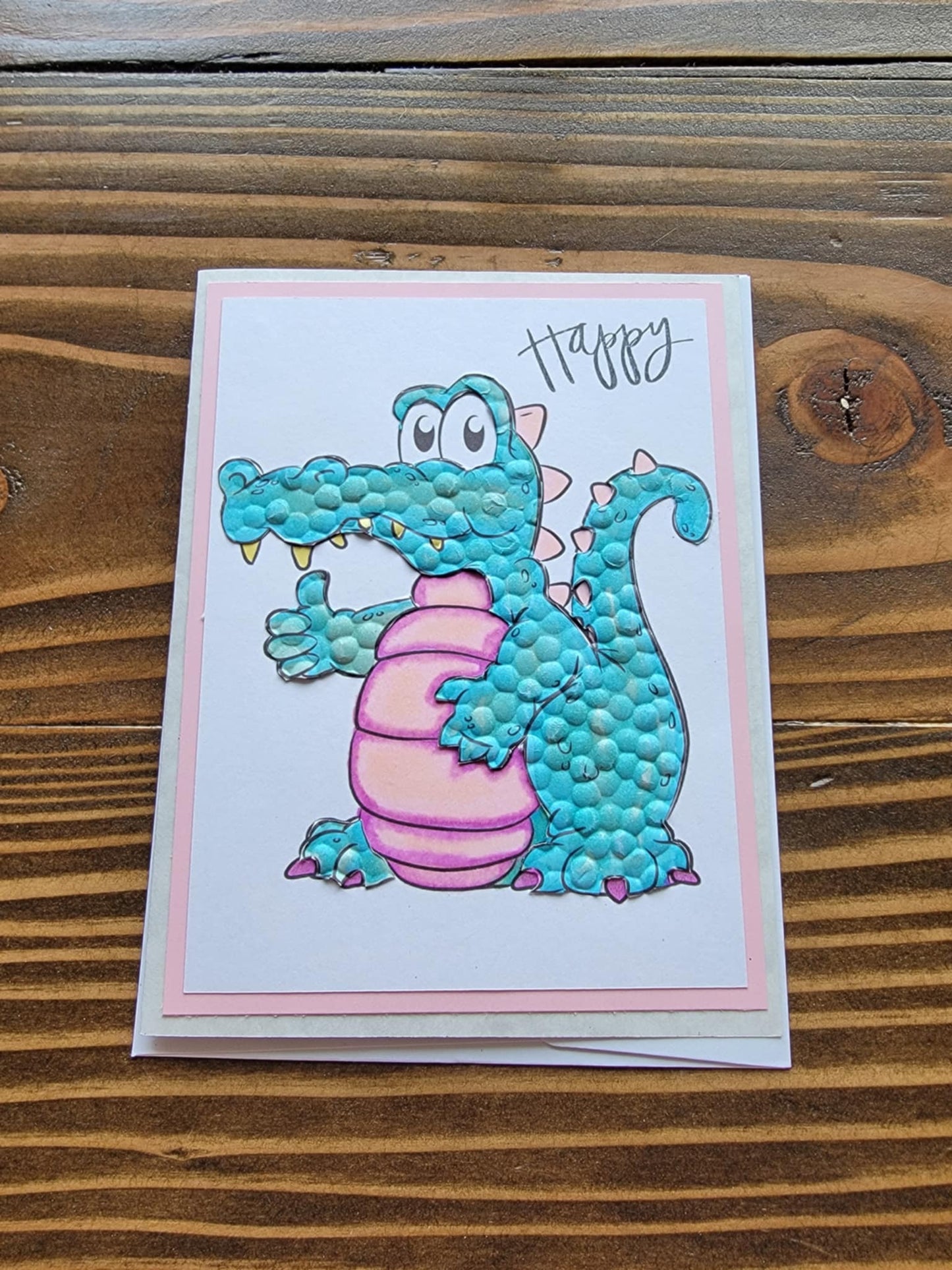 Happy Gator Greetings Card